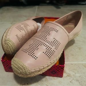 Tory Burch Seashell Pink Espadrille Sz 8